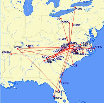 2021 N754RP Flight Map