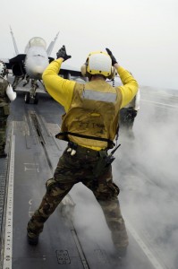 Flight operations aboard the USS Kitty Hawk